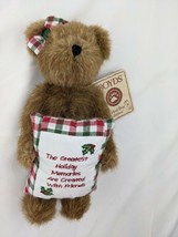 Boyds Bear Beary Goodfriend Plush 8 Inch Christmas Pillow Hallmark 2004 9714HM  - $8.95