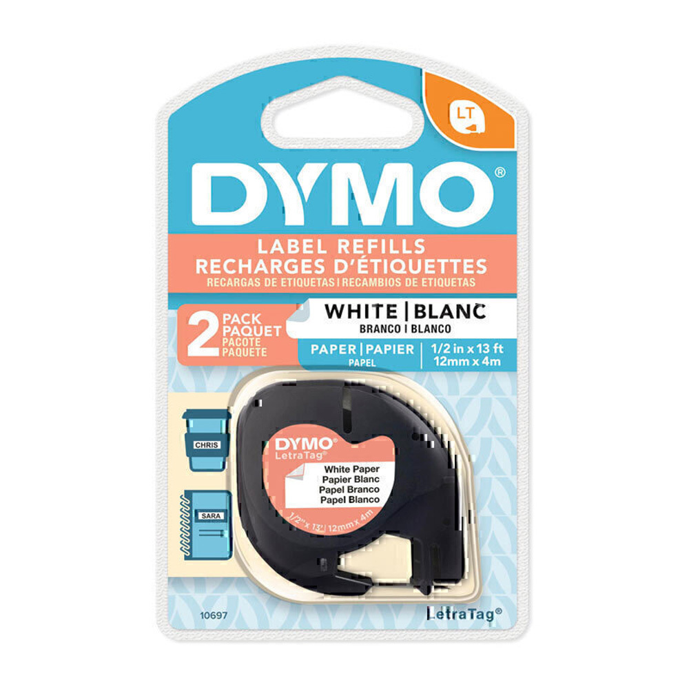Dymo Light Paper White 2pk (12mmX4m) - $26.00
