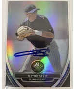 Trevor Story Signed Autographed 2013 Bowman Platinum Baseball Card - Col... - $68.37 CAD