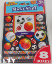 Vintage Amscan Fun Factory Sticky Stuff Fun Stickers 8 Sticker Sheets W/... - $12.86