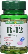 Nature&#39;s Bounty Vitamin B-12 1000 mcg Tablets, 100 Count (Pack of 1) - £18.33 GBP
