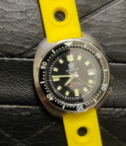 SD1970 Steeldive Captain Willard 6105 Diver Watch Seiko NH35 Black Yellow - £95.69 GBP