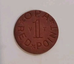  Off Center, Clip Error Red Point Token OPA V T, World War 2 WWII Ration - $12.30