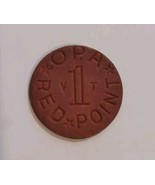  Off Center, Clip Error Red Point Token OPA V T, World War 2 WWII Ration - £9.48 GBP