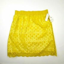 Liz Claiborne Women&#39;s Skirt Size L Yellow Nylon Cotton NEW JB21 - £9.51 GBP