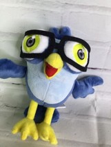Charlie Healthfinch Blue Bird With Glasses Advertising Plush Stuffed Animal Toy - £27.84 GBP