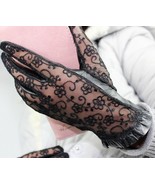 Elegant Ladies Driving Gloves Genuine Sheepskin leather/Black Lace Only ... - £38.29 GBP