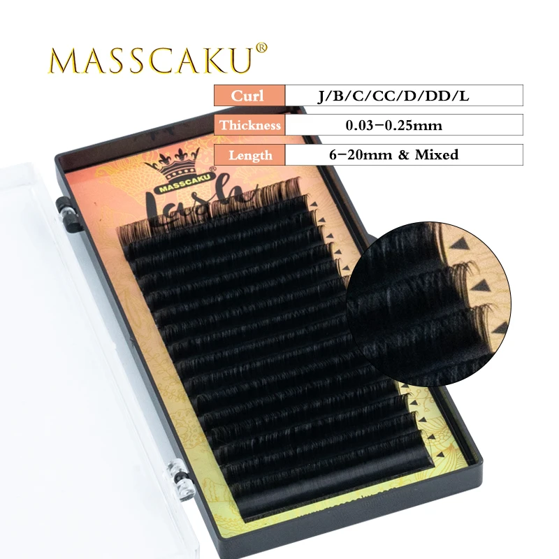 Elash extensions trays 0 07 0 10 thickness false mink individual eyelash russian volume thumb200