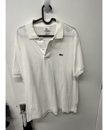 Lacoste Men&#39;s 100% Cotton White  Regular Fit Classic Polo T-Shirt NEW  5... - £42.71 GBP