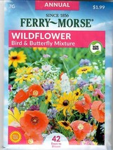 GIB Wildflower Bird &amp; Butterfly Mix Flower Seeds Ferry Morse 12/22 - £7.99 GBP