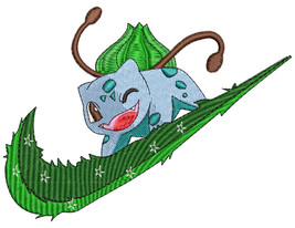 Embroidery Pattern Pokemon Bulbasaur Swoosh - £3.98 GBP