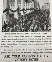 WWI Victory Way New York US Army Pershings Military Band Poster - £150.02 GBP