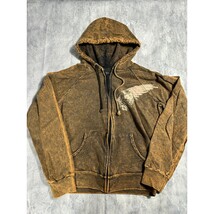 Pollution Hoodie Brown with Wing Graphic - $34.65