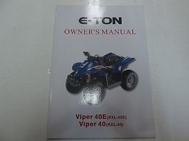 2004 e-Ton Viper 40E RXL-40E 40 RXL-40 Proprietari Manuale Fabbrica OEM Libro 04 - £21.03 GBP