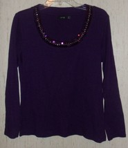 New Womens Apt. 9 Dressy Purple W/ Silver Knit Top Size Pxs - £14.90 GBP