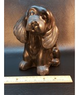 Black Ceramic Cocker Spaniel Puppy Figurine 7.5&quot; tall BC302 - £4.54 GBP