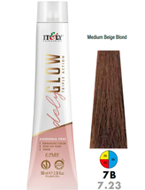 Itely DelyGlow Triple Action Permanent Hair Color - 7B Medium Beige Blonde