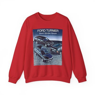 Turnier Focus Retro Car Art Graphic Print Sweatshirt Long Sleeve Crewnec... - $29.22+