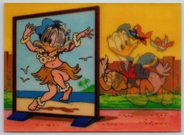 Donald Duck Hawaiian Dance Hula Girl 3D Lenticular UNP Postcard K3 - $10.64