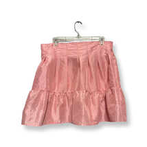 Topshop Womens A Line Skirt Pink Satin Above Knee Pleats Ruffles 10 New - $23.99