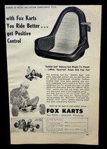 Fox Karts Vintage Print Ad 60s Satelite Seat Sure Foot Pedal Go Kart Racing - $17.49