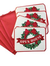 Lot 4 Vintage Christmas Open House Cards/ Envelopes Unused Drawing Board... - $3.99