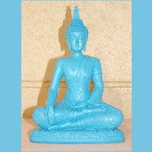 Shakyamuni Buddha STATUE-BLUE-8inch-Polyresin-Meditation-Sculpture-FREE Priority - £48.73 GBP