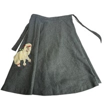 vintage love’ raps gray poodle wool wrap skirt Size 8/9 - £26.75 GBP