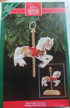 Hallmark Keepsake Ornament 1992 Tobin Fraley Carousel #1  W/ Stand -QX4891 - £22.90 GBP