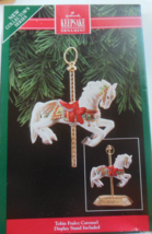 Hallmark Keepsake Ornament 1992 Tobin Fraley Carousel #1  W/ Stand -QX4891 - $29.21