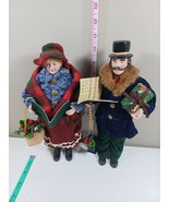 11 inch porcelain christmas carolers very good contition - £46.74 GBP