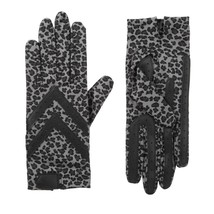 Isotoner women&#39;s chevron shortie gloves in Grey Leopard - size L/XL - $63.36