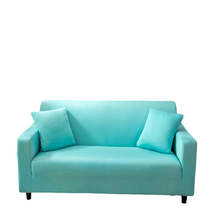 Anyhouz 3 Seater Sofa Cover Plain Blue Style and Protection For Living Room Sofa - £41.39 GBP
