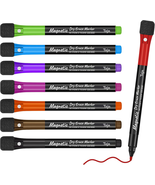 Magnetic Dry Erase Whiteboard Markers, 8 Count Colorful Fine Tip Thin Dr... - €8,89 EUR