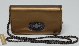 Aimee Kestenberg After Hours Women&#39;s Solid Leather Crossbody Bag Metalli... - $32.17