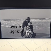 Vintage Photo Negative 1940s Family At The Beach With Baby Infant - $195.99 MXN