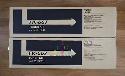 Lot of 2 Kyocera 620/820 TK-667 Black Toner Kit Same Day Shipping!! - £70.40 GBP