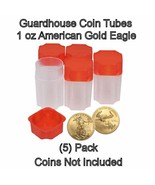 Square Coin Storage Tubes for 1oz American Gold Eagles by Guardhouse 5 pk - $167.11 MXN