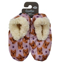 Yorkie Dog Slippers Comfies Unisex Super Soft Lined Animal Print Booties - $18.80