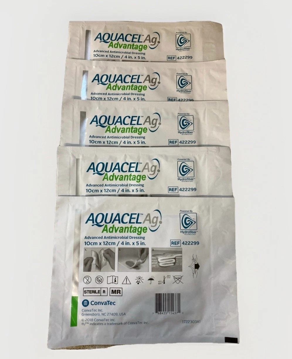 Pack Of 10 AQUACEL Advantage 4” x 5” 422299 EXP 11/2026 New sealed Wound Care - $110.00