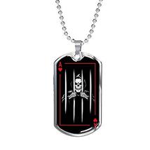 Express Your Love Gifts Casino Poker Ace of Hearts Skull Prison Dog Tag Stainles - £43.72 GBP