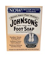 JOHNSON&#39;S Foot Soap Powder Dissolving Soak 8 Pack New in Box - For Achin... - $1,850.77 MXN