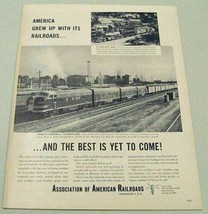 1953 Print Ad Association of American Railroads New &amp; Old Locomotives - £9.53 GBP