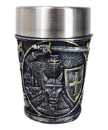 Pack of 4 Medieval Templar Crusader Knight Of The Cross Shooter Shot Gla... - $648.75 MXN