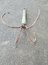Vintage 12” Drag Hook Grappling Anchor Drop Gaff Nautical Fishing  Rustic  - $49.00