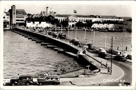Curacao Netherlands Antilles RPPC Pontoon Bridge Governors Res 1953 Postcard A24 - £15.85 GBP