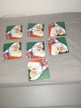 7 VINTAGE COCA-COLA COKE Christmas Coasters Santa With Cork Backing - $148.93 MXN