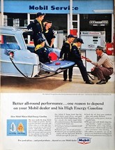Mobil Service Mobil Gas Station Boy Scouts 1964 Vintage Print Ad - $10.50