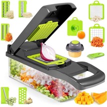 12 In 1 Mandoline Fruit Vegetable Cutter Onion Dicer Veggie Slicer and Chopper ( - $30.99