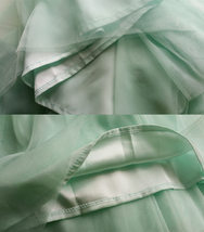 MINT GREEN Full Long Tulle Skirt Plus Size Bridesmaid Tulle Skirt Outfit image 9